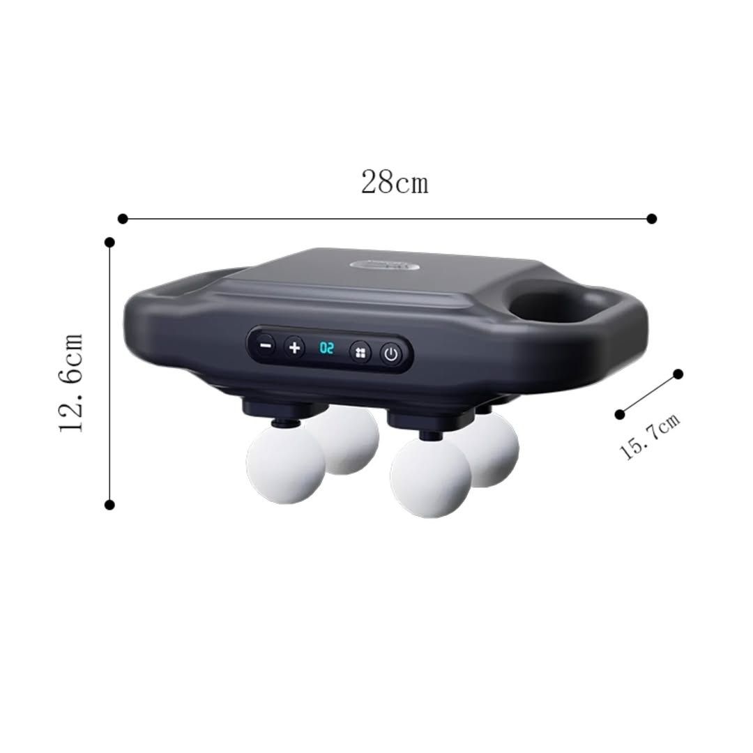 4-Headed Massage Gun, Deep Tissue Back Massager with 20 Adjustable Intensities & 6 Modes + Get free gift of  EMS Foot Massager Rechargeable Foldable Electric foot massager.