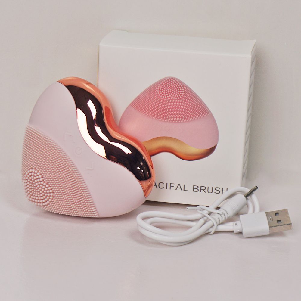 Electric Sonic Silicone Facial Cleansing Brush |Waterproof IPX7 Anti-Aging Face Massager | Absorbs Facial Skin Care Products, Massages & Soothes Skin Rechargeable