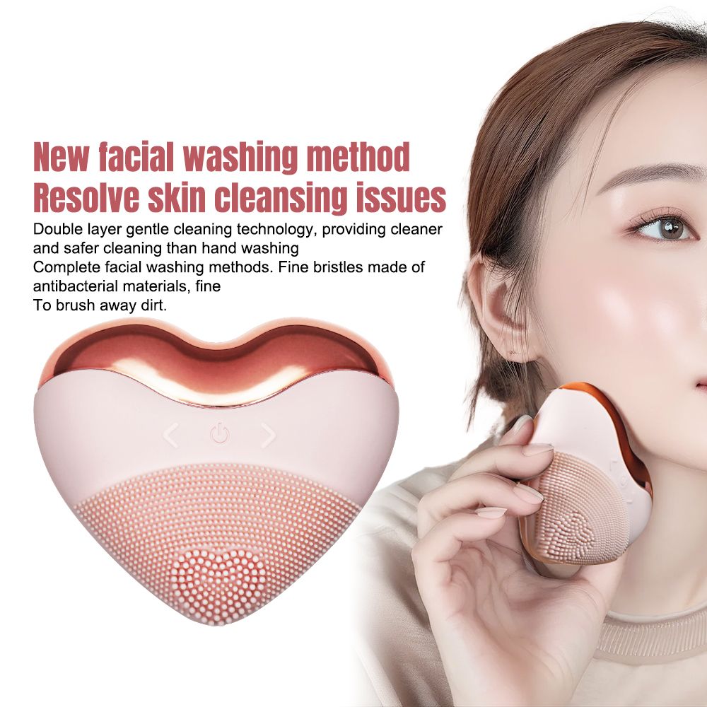 Electric Sonic Silicone Facial Cleansing Brush |Waterproof IPX7 Anti-Aging Face Massager | Absorbs Facial Skin Care Products, Massages & Soothes Skin Rechargeable