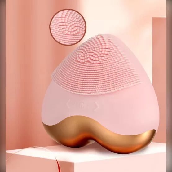 Electric Sonic Silicone Facial Cleansing Brush |Waterproof IPX7 Anti-Aging Face Massager | Absorbs Facial Skin Care Products, Massages & Soothes Skin Rechargeable