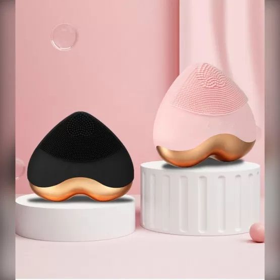 Electric Sonic Silicone Facial Cleansing Brush |Waterproof IPX7 Anti-Aging Face Massager | Absorbs Facial Skin Care Products, Massages & Soothes Skin Rechargeable