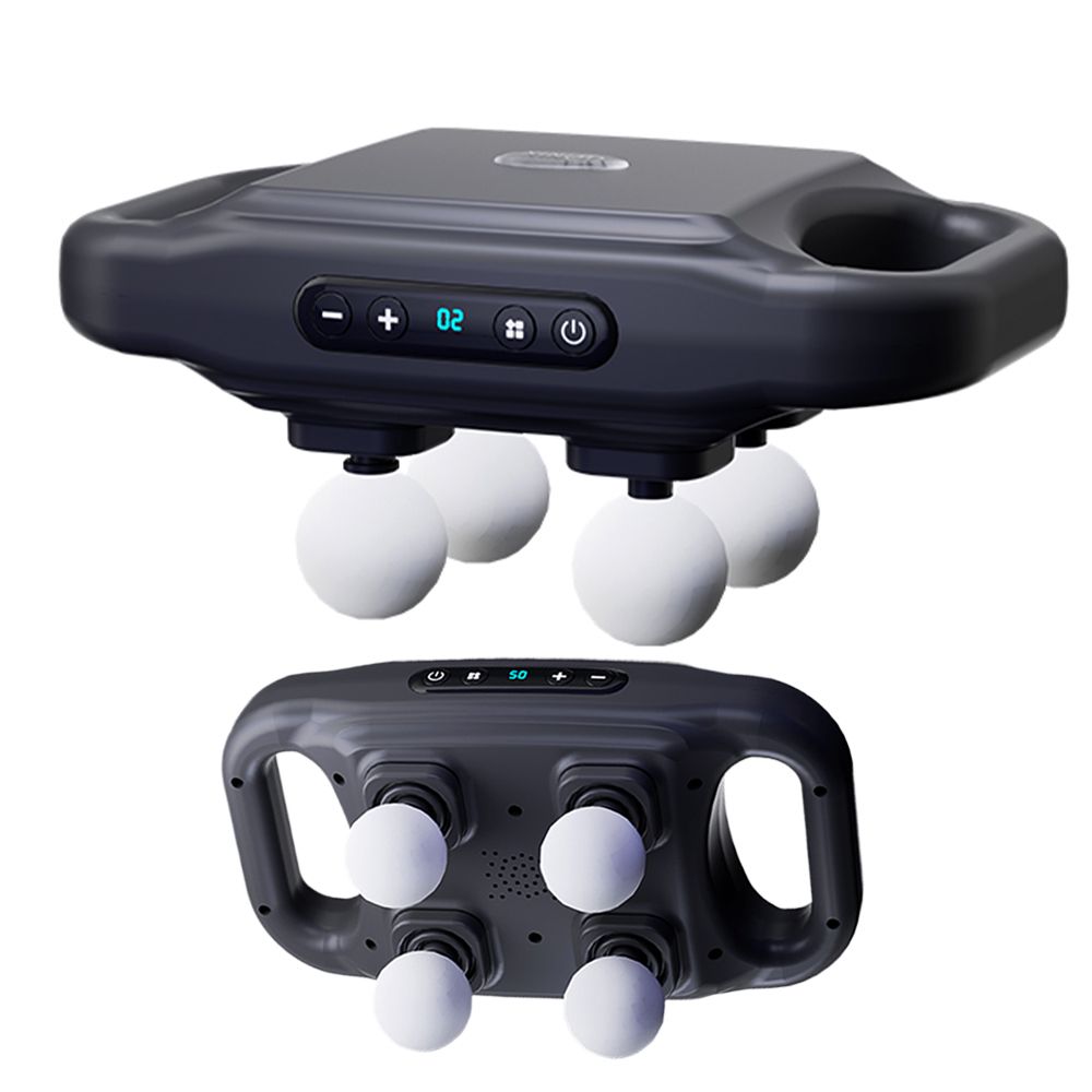 4-Headed Massage Gun, Deep Tissue Back Massager with 20 Adjustable Intensities & 6 Modes + Get free gift of  EMS Foot Massager Rechargeable Foldable Electric foot massager.