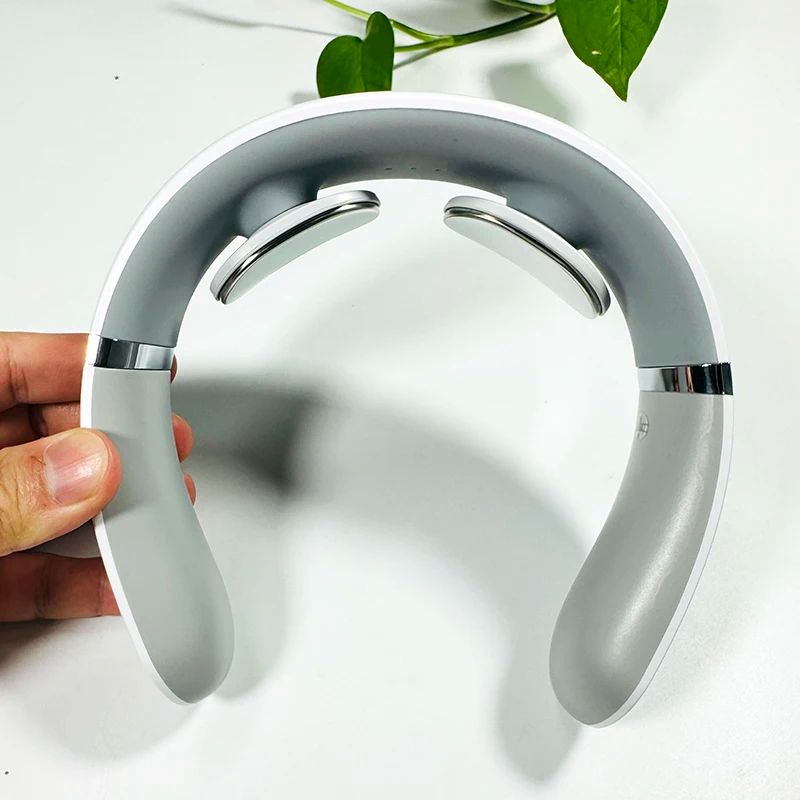 Electric Neck Massager U-Shaped Pulse Deep Tissue Heated Cervical Massage Neck Massager Smart Electric Pulse Heating Wireless 3D Massage heated.