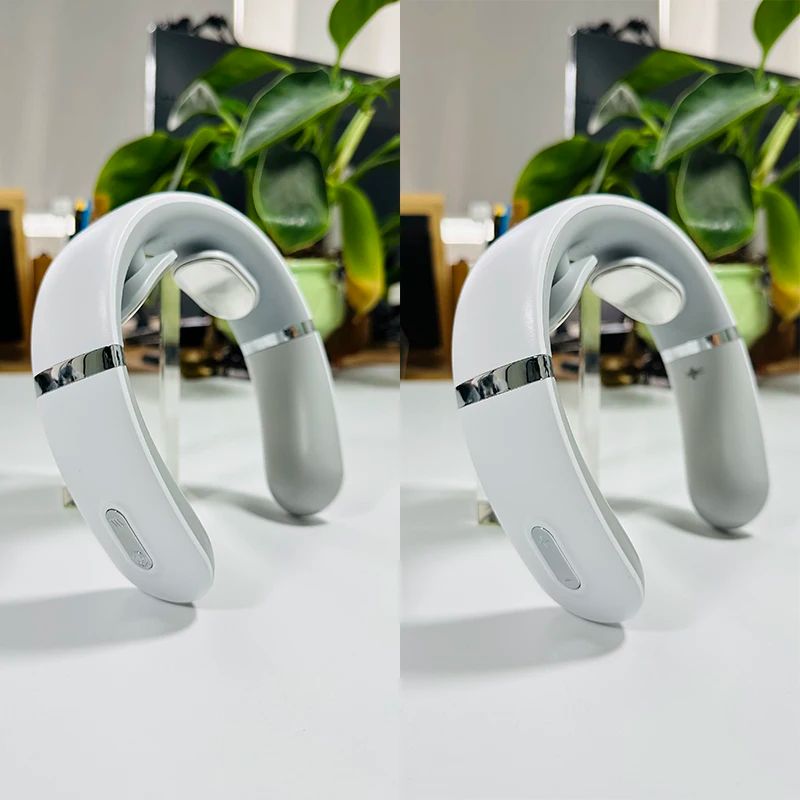Electric Neck Massager U-Shaped Pulse Deep Tissue Heated Cervical Massage Neck Massager Smart Electric Pulse Heating Wireless 3D Massage heated.