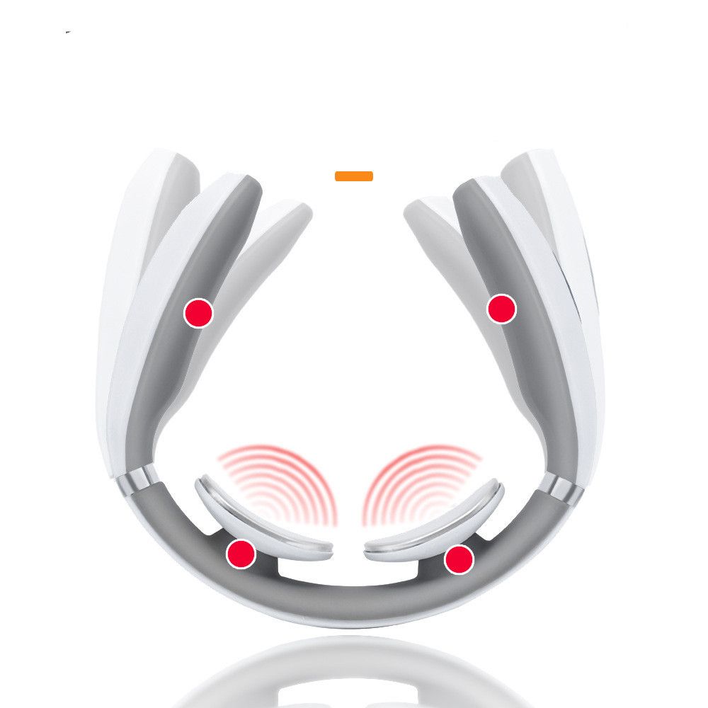 Electric Neck Massager U-Shaped Pulse Deep Tissue Heated Cervical Massage Neck Massager Smart Electric Pulse Heating Wireless 3D Massage heated.