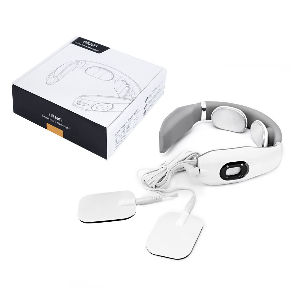 Electric Neck Massager U-Shaped Pulse Deep Tissue Heated Cervical Massage Neck Massager Smart Electric Pulse Heating Wireless 3D Massage heated.