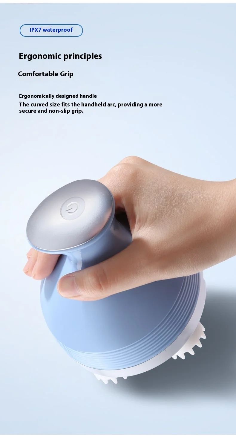 Rechargeable Electric Head scalp massager  Waterproof Electric Head Massager for Hair Growth & Stress Relief