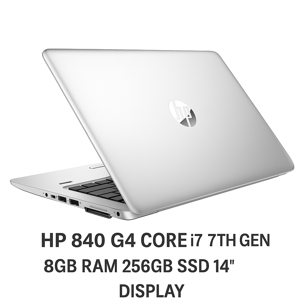 [I5+8GB+256] REFURBISHED HP ELITEBOOK 840 G4 LAPTOP | INTEL CORE I7 7TH GEN | 8GB RAM | 256GB SSD | 14” FHD DISPLAY | WINDOWS 10 PRO | SILVER | FAST, RELIABLE & READY TO USE