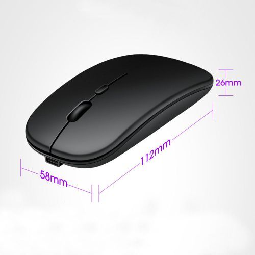 Rechargeable Bluetooth Wireless Mouse for MacBook, MacBook Air/Pro, iPad, Laptop, PC, Chromebook – LED RGB Backlit Ergonomic Gaming Mouse, 3600 DPI High-Precision, Silent Click.