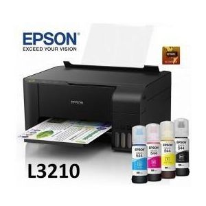 Epson EcoTank L3210 A4 All-in-One, (Print & Scan & Copy Printer), Wi-Fi & Wi-Fi Direct, Seamless Setup Via Smart Panel, Compact Integrated Tank Design, Error-Free Refilling – 1 YEAR Warranty.