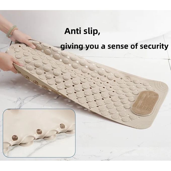 Antislip Bathroom Mat With Foot Scrubber/Massager
