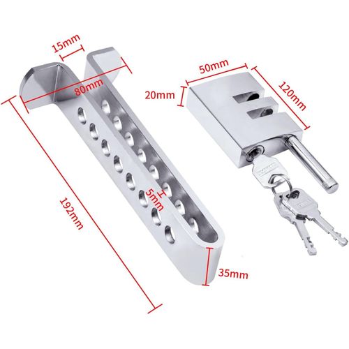 Anti-Theft Stainless Steel Clutch Lock Car Brake Pedal Accelerator Lock 8 Holes Device Premium Heavy Quality + 3 Keys