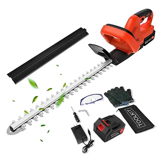 Heavy Duty Cordless Lithium-ion hedge trimmer with Accesories Fence Trimmer Cutter With 2 Batteries