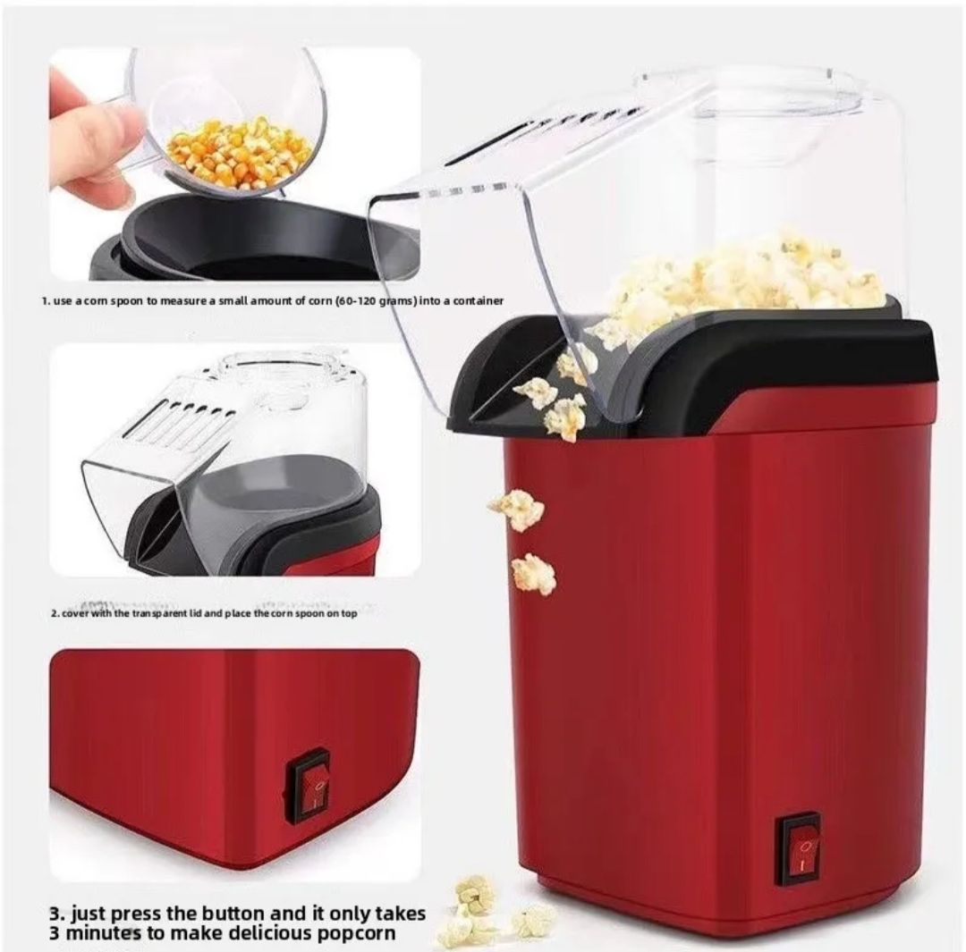 Mini Popcorn maker ,popper maker machine with top cover ,Automatic kitchen fast popcorn maker
