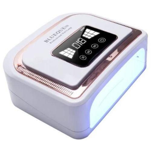 BLUEQUE Cordless Portable Nail Lamp 120W White Light Rechargeable Dryer Wireless Nail Cure Manicure Light 7800mAh Nail UV LED Lamp