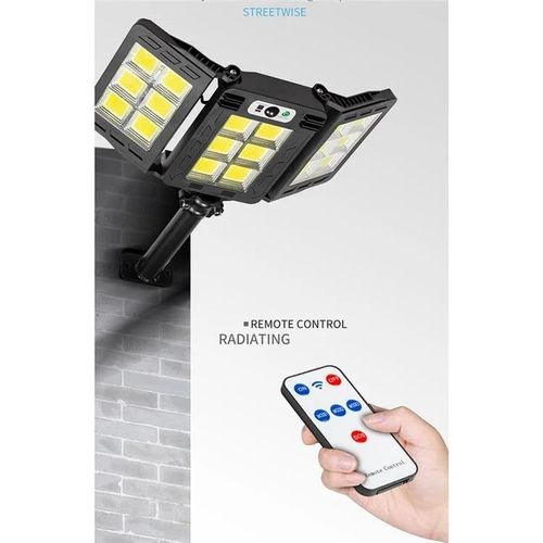 Solar Light 300Watts High-power Solar Lights Outdoor COB Solar Motion Sensor Lights with 3 Heads