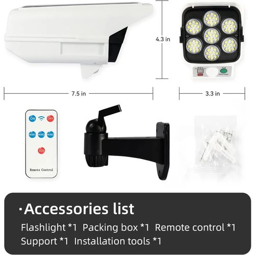 Solar Light High Simulation Camera Solar Flood Light With Motion Sensor And Remote Control