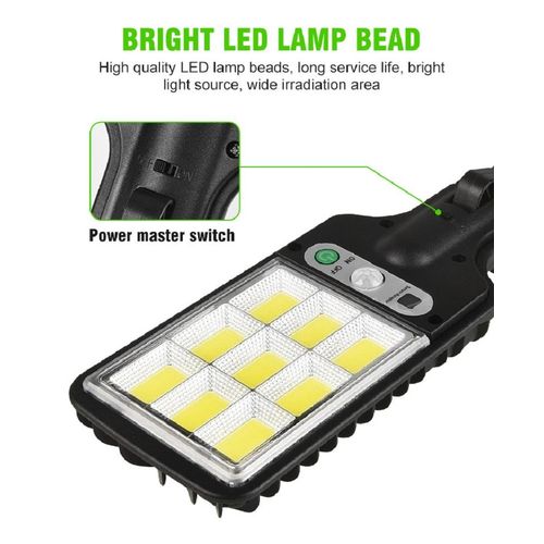 Solar Light 6 Pack COB Outdoor Solar Lights Motion Sensor Solar 3 Modes Waterproof Security Wall Lighting for Patio Garden Door Street Light