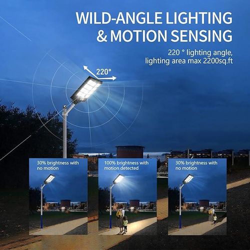 Solar Light High Powered, Dusk to Dawn 1500Watts Solar Outdoor Street Light Lamp