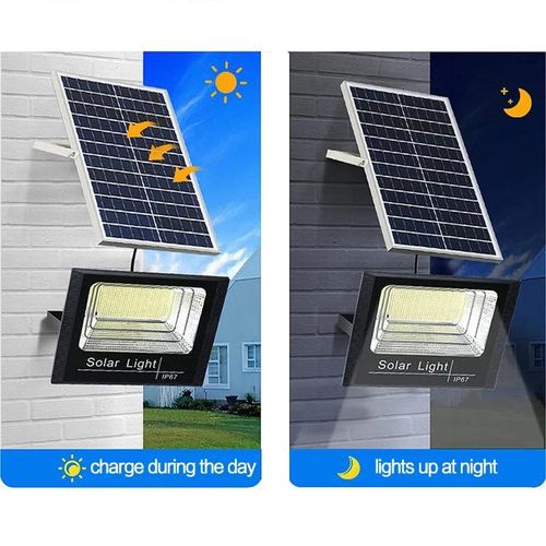 Solar Light 200W Solar Flood Lights Outdoor, IP66 Waterproof Dusk to Dawn Solar Flood Lights with Remote Control, Solar Powered Security Lights