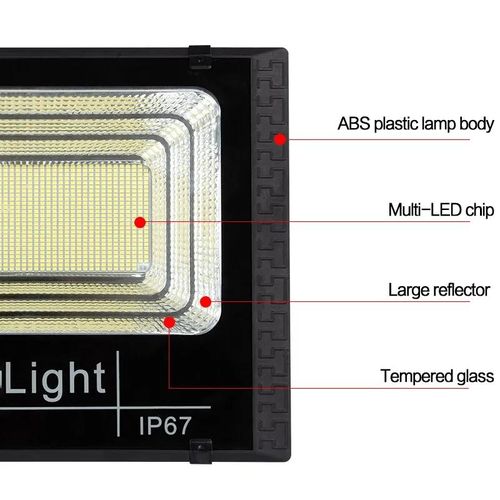 Solar Light 200W Solar Flood Lights Outdoor, IP66 Waterproof Dusk to Dawn Solar Flood Lights with Remote Control, Solar Powered Security Lights