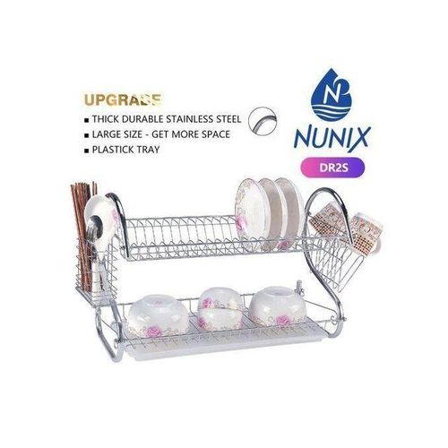 Nunix 2 Tier Dish Rack Kitchen Utensils Organizer and Drainer 



Nunix 2 Tier Dish Rack Kitchen Utensils Organizer and Drainer 2 Layers Stainless Steel Rack
Brand: Nunix | Similar products from Nunix
