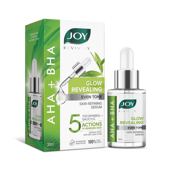 JOY REVIVIFY SALICYLIC ACID Face Serum with aha, bha & tocopherol. Treats ACNE, Removes Acne Marks, dark spots, Wrinkles, Moisturizes & Evens
