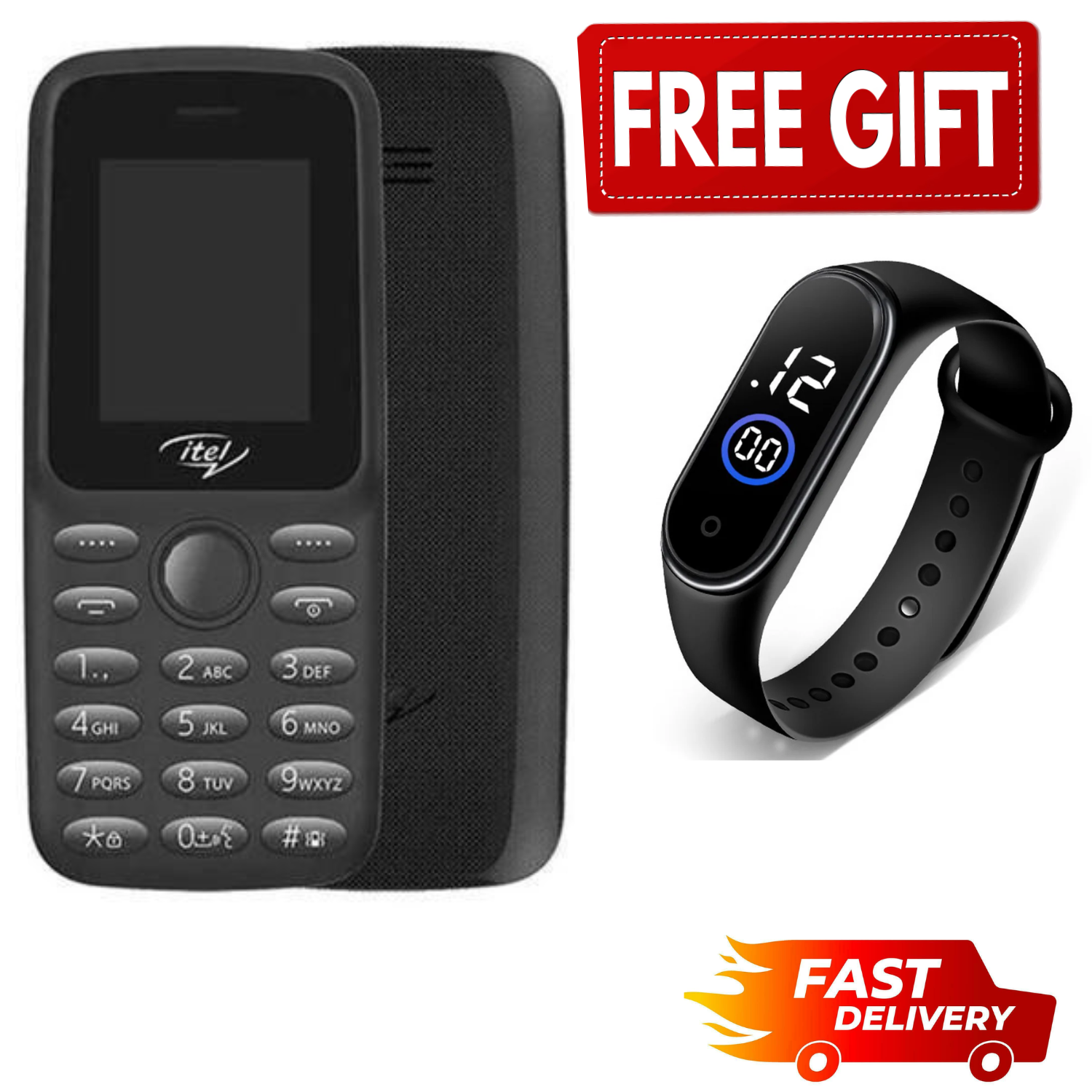 LIMITED DISCOUNT !!!BRAND NEW ITEL 2163 1.8" Display Wireless FM Dual SIM Opera Mini Bright Torch Kabambe Katululu Button Feature Phone King Talker with 2000 Contacts Memory, Long-Lasting Battery,