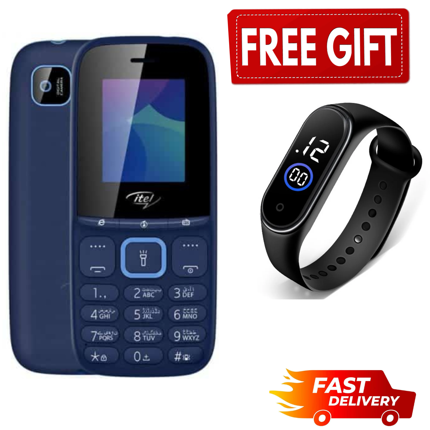 LIMITED DISCOUNT !!!BRAND NEW ITEL 2163 1.8" Display Wireless FM Dual SIM Opera Mini Bright Torch Kabambe Katululu Button Feature Phone King Talker with 2000 Contacts Memory, Long-Lasting Battery,