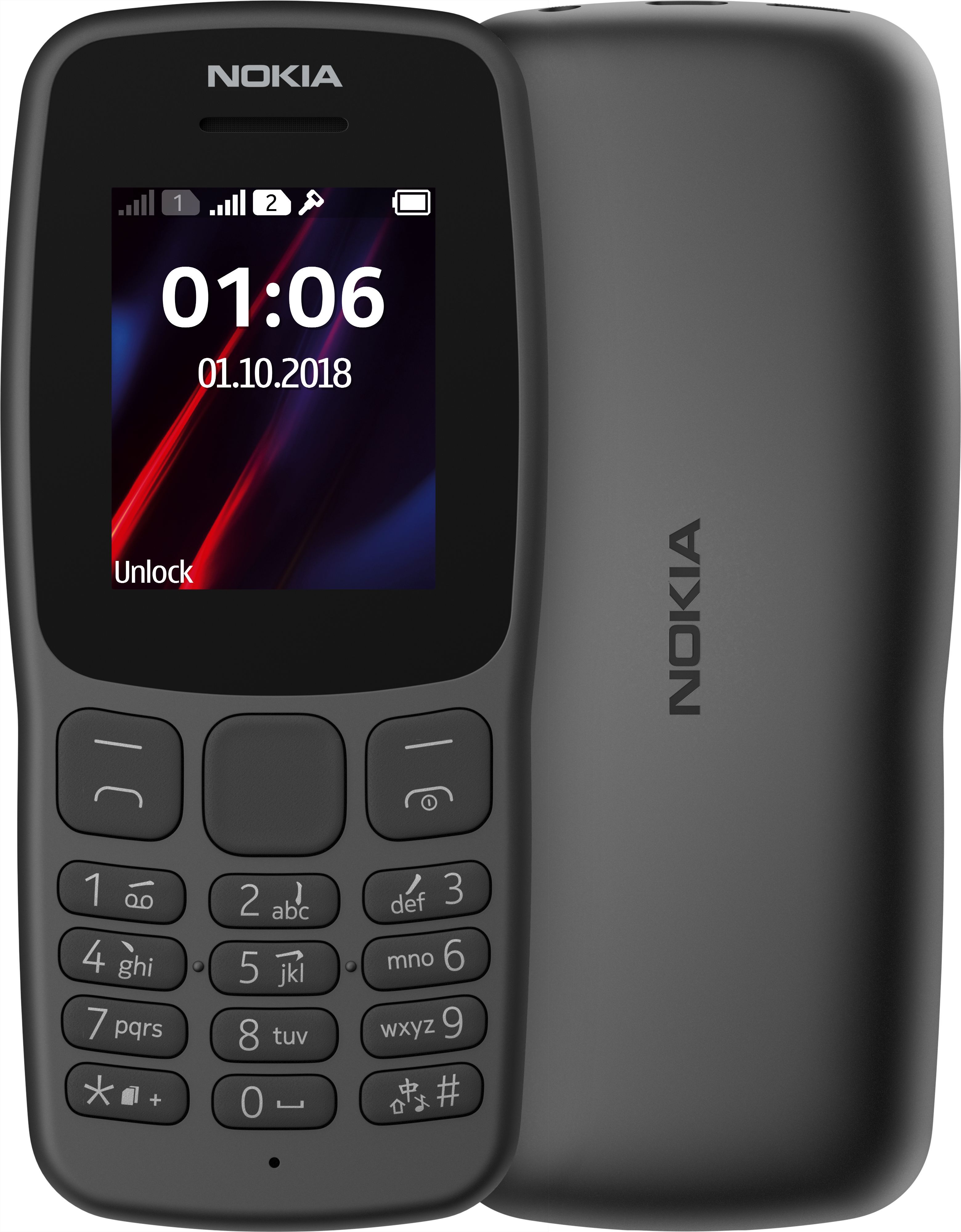 LIMITED DISCOUNT !!!BRAND NEW Nokia 106 4G!!! Mobile Phones, 1.8" Dual SIM Cards Cell Phone 800 MAh Removable Battery Cheap Durable Classic For Basic Communication with FM Radio and Micro USB conn