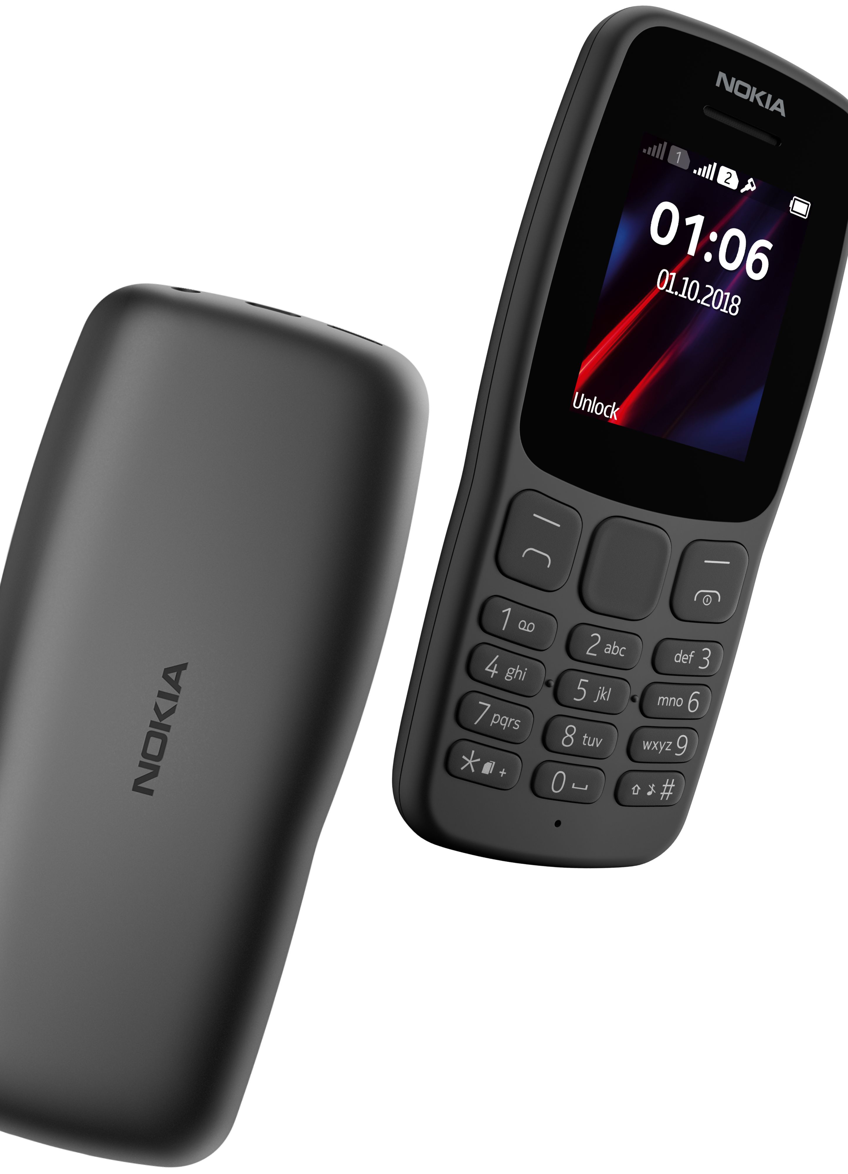 LIMITED DISCOUNT !!!BRAND NEW Nokia 106 4G!!! Mobile Phones, 1.8" Dual SIM Cards Cell Phone 800 MAh Removable Battery Cheap Durable Classic For Basic Communication with FM Radio and Micro USB conn