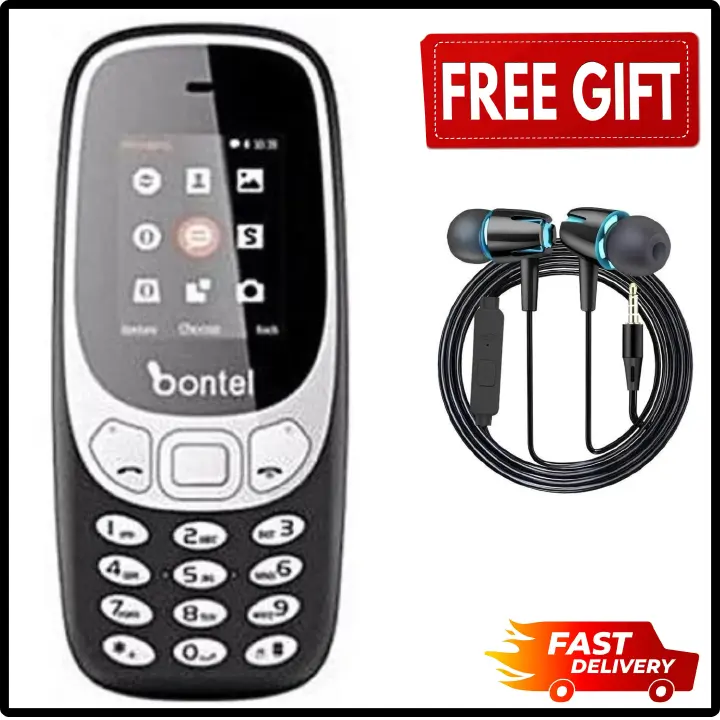 LIMITED DISCOUNT !!!BRAND NEW ORIGINAL BONTEL 3310 1.77" DISPLAY FM RADIO 1000 MAH BATTERY KABAMBE/KATULULU/MULIKA MWIZI CHEAP FEATURE PHONE