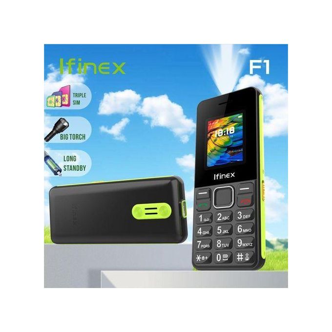 LIMITED DISCOUNT !!IFINEX F1 TRIPLE SIM THREE-3 SIM CARD BIG TORCH KABAMBE/KATULULU/MULIKA MWIZI/BUTTON FEATURE PHONE