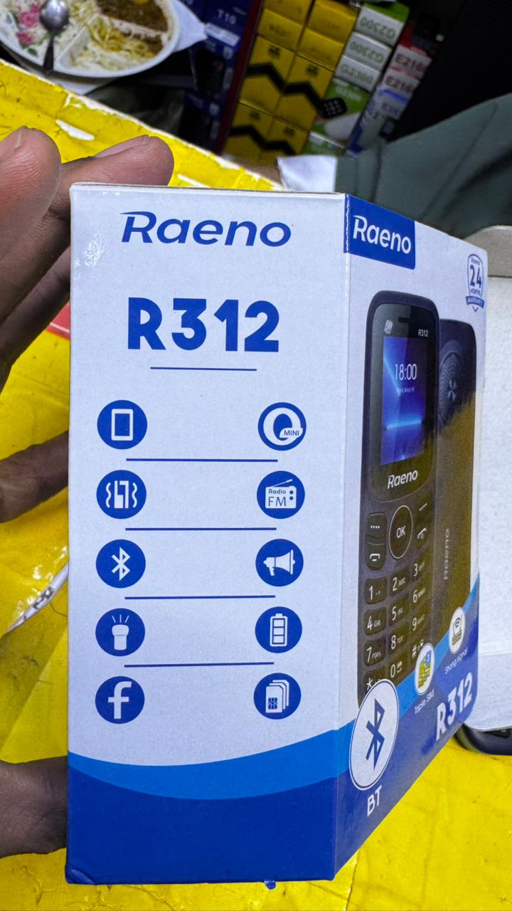 LIMITED DISCOUNT !!!New RAENO R312  TRIPLE SIM CARD FEATURE PHONE WITH Bluetooth /Wireless FM/SD Slot kabambe/katululu/mulika mwizi/button feature phone