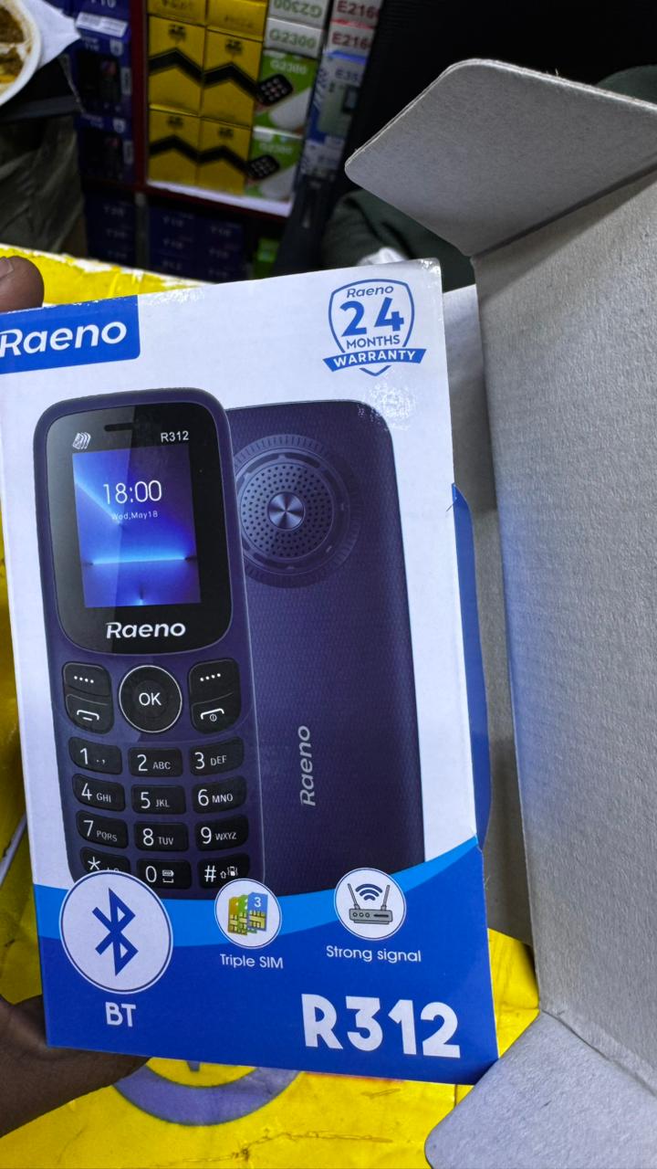 LIMITED DISCOUNT !!!New RAENO R312  TRIPLE SIM CARD FEATURE PHONE WITH Bluetooth /Wireless FM/SD Slot kabambe/katululu/mulika mwizi/button feature phone