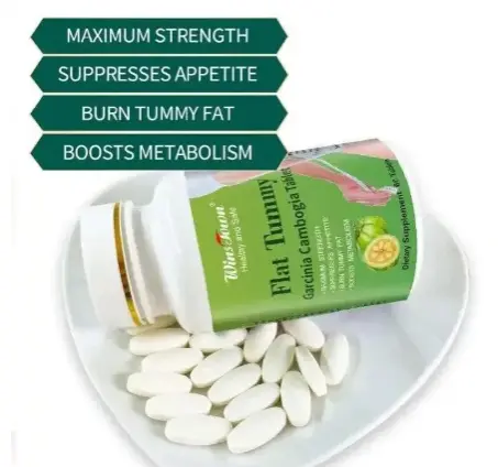 Wins Town Flat Tummy Pills Garcinia Cambogia 60 tablets Burns Tummy, Suppresses Appetite, and Boosts Metabolism