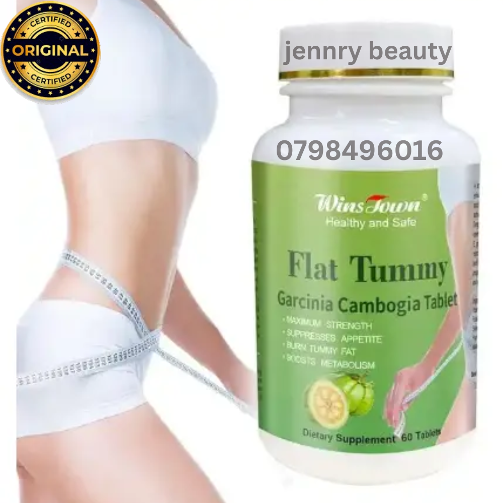 Wins Town Flat Tummy Pills Garcinia Cambogia 60 tablets Burns Tummy, Suppresses Appetite, and Boosts Metabolism