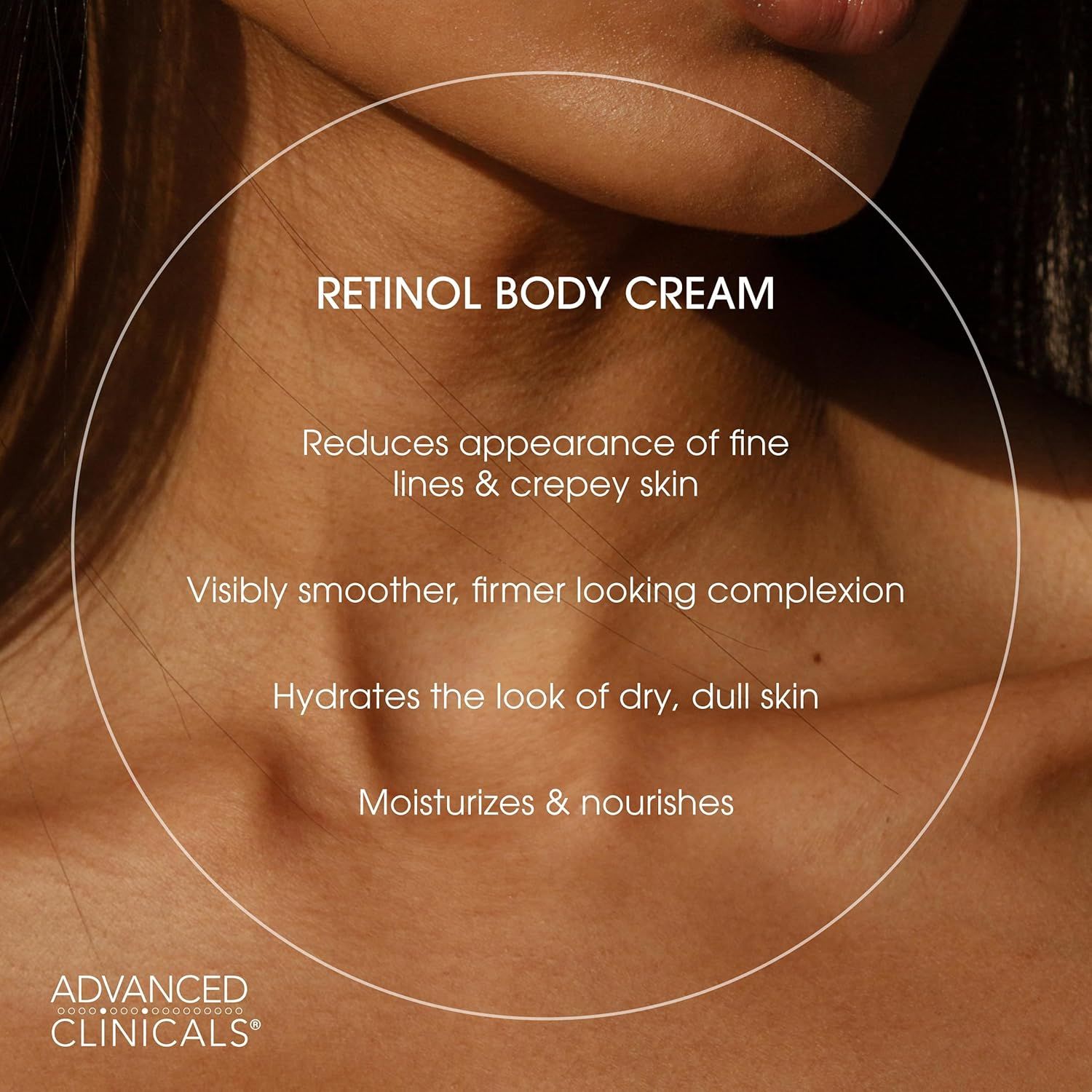 Advanced Clinicals Retinol Body Lotion & Face Moisturizer | Visible Anti Aging Skin Care Retinol Body Cream For Women & Men Targets Look Of Fine Lines, Wrinkles, & Crepe Looking Dry Skin