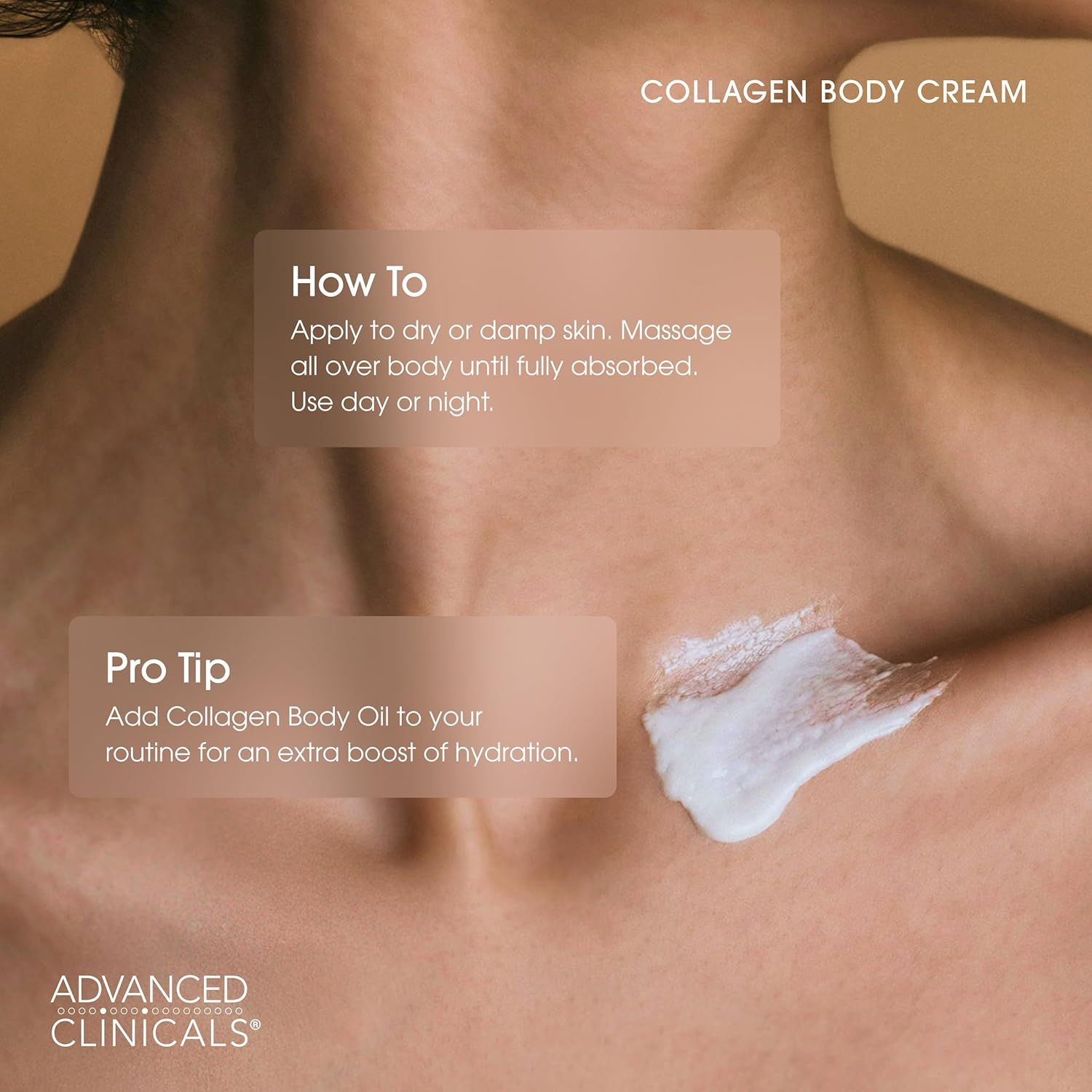 Advanced Clinicals Collagen Skin Rescue Lotion - Hydrate, Moisturize, Lift, Firm. Great for Dry Skin