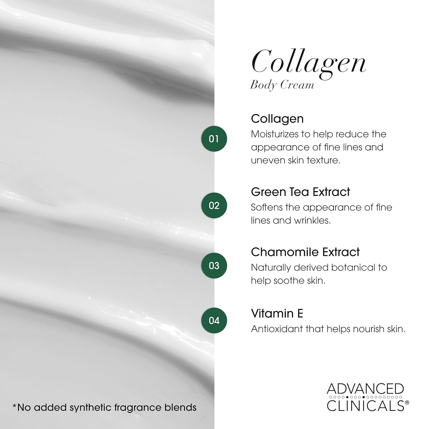 Advanced Clinicals Collagen Skin Rescue Lotion - Hydrate, Moisturize, Lift, Firm. Great for Dry Skin