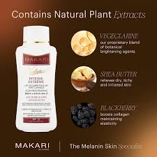 Makari Intense Lightening Body Lotion delivers powerful skin brightening and hydration in one luxurious formula, perfect for tackling hyperpigmentation, dark spots, stretch marks, and scars