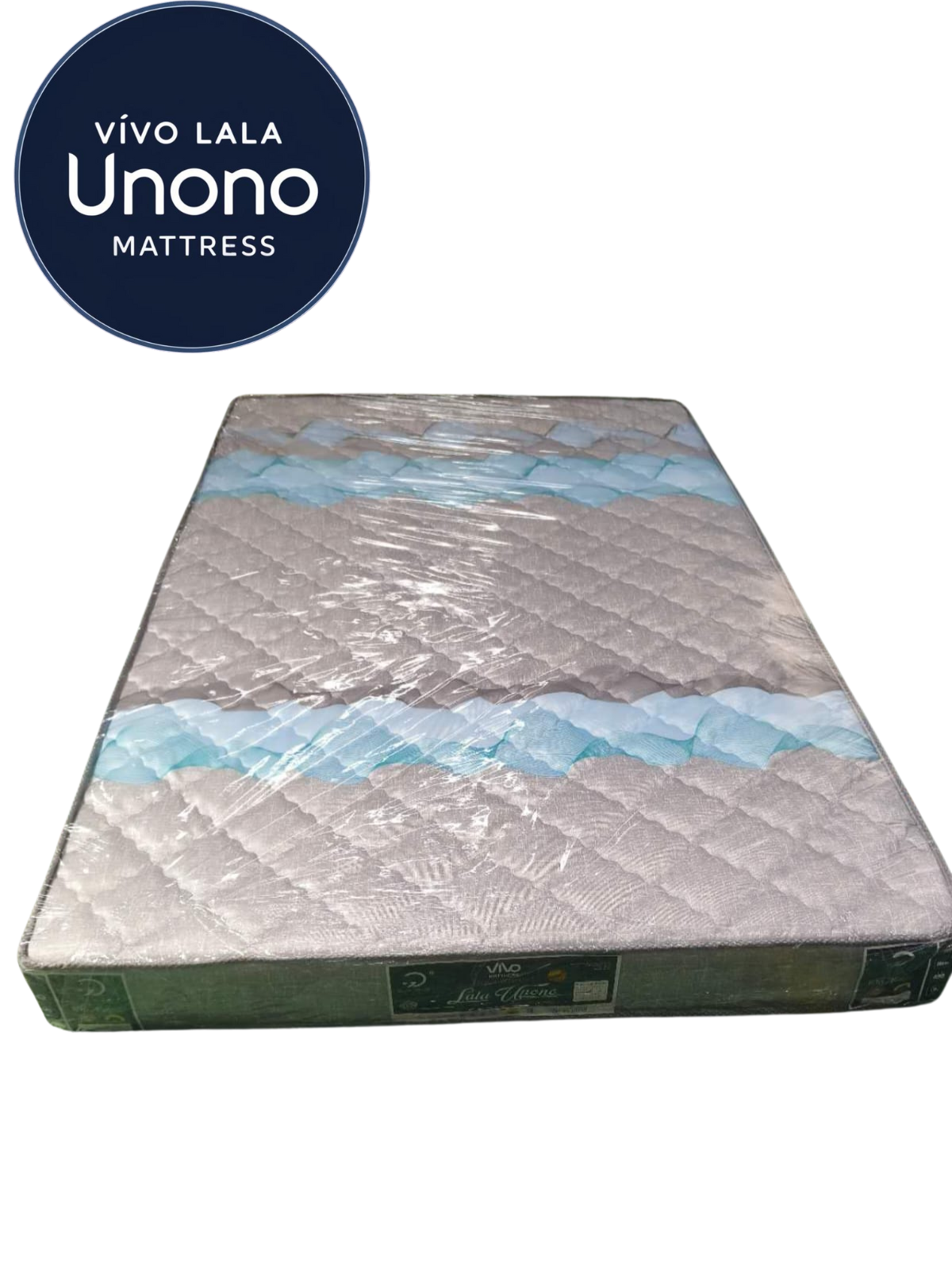 Lala Unono Deluxe by Vivo — Medium Firmness, Soft Quilted Mattress offering a comfortable and supportive sleep experience, long-lasting and health-conscious.
(random color dispatch)
