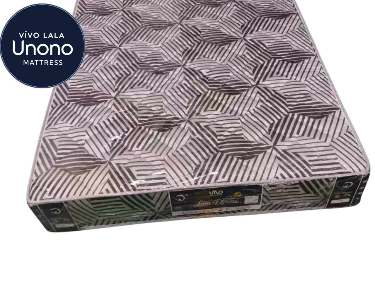 Lala Unono Deluxe by Vivo — Medium Firmness, Soft Quilted Mattress offering a comfortable and supportive sleep experience, long-lasting and health-conscious.
(random color dispatch)