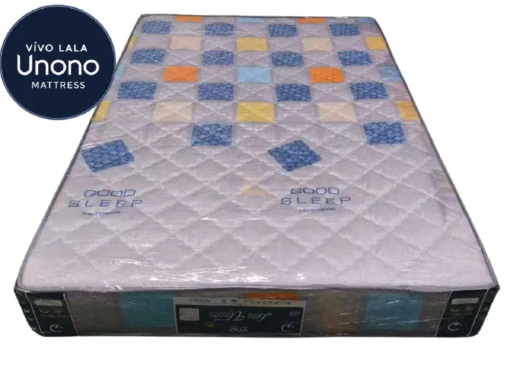 Lala Unono Deluxe by Vivo — Medium Firmness, Soft Quilted Mattress offering a comfortable and supportive sleep experience, long-lasting and health-conscious.
(random color dispatch)