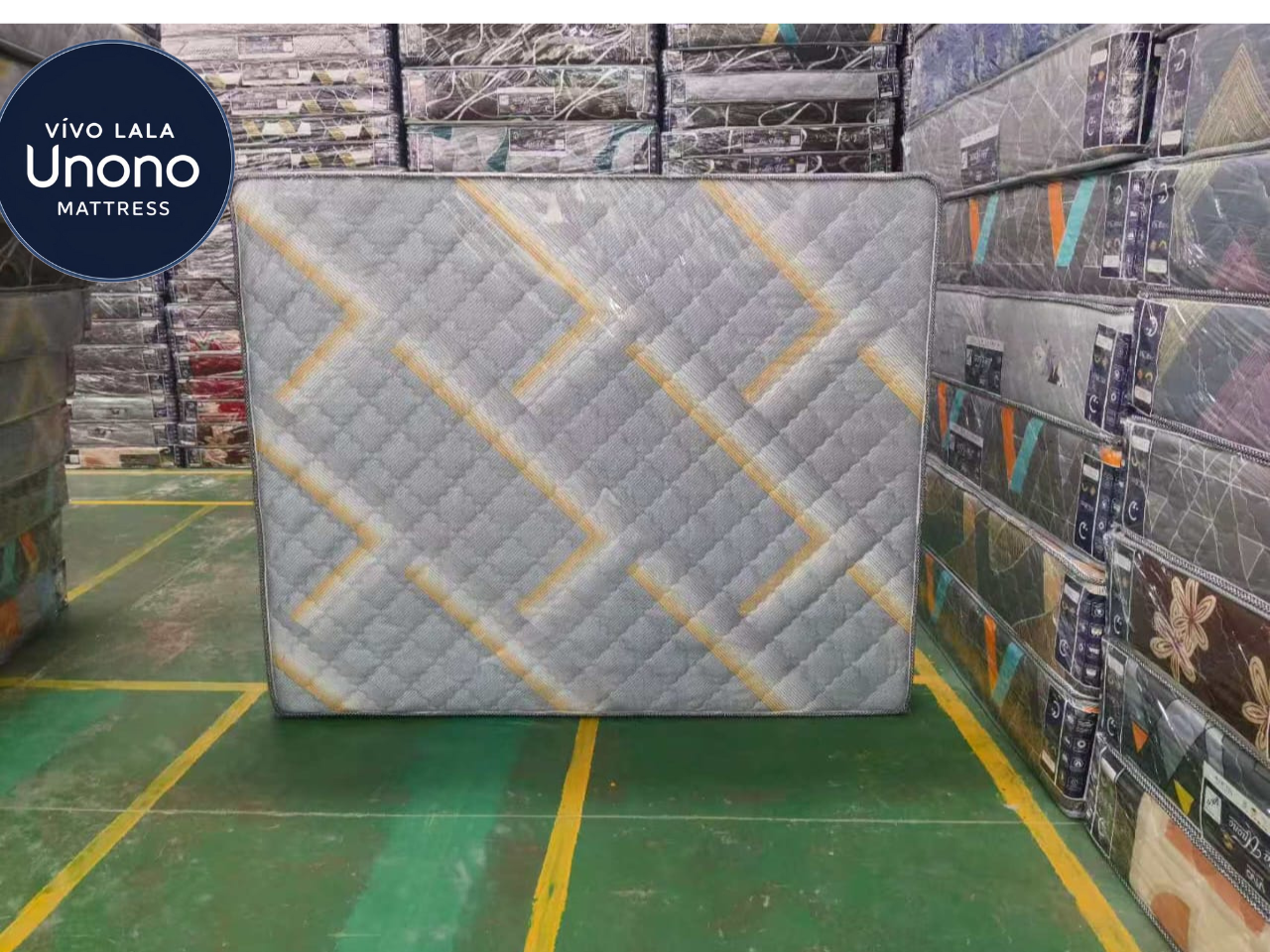 Lala Unono Deluxe by Vivo — Medium Firmness, Soft Quilted Mattress offering a comfortable and supportive sleep experience, long-lasting and health-conscious.
(random color dispatch)