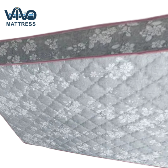 Vivo Premium Mattress –Elegant Grey and White Floral Design with Elegant Quilted Finish, High-Density Orthopedic Support for Superior Sleep and Comfort