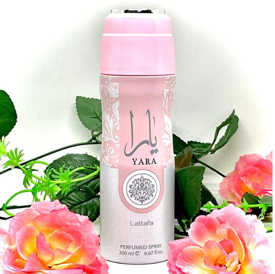 Lattafa Yara Deodorant Long Lasting women floral fruity Perfumed Body Spray 200ml