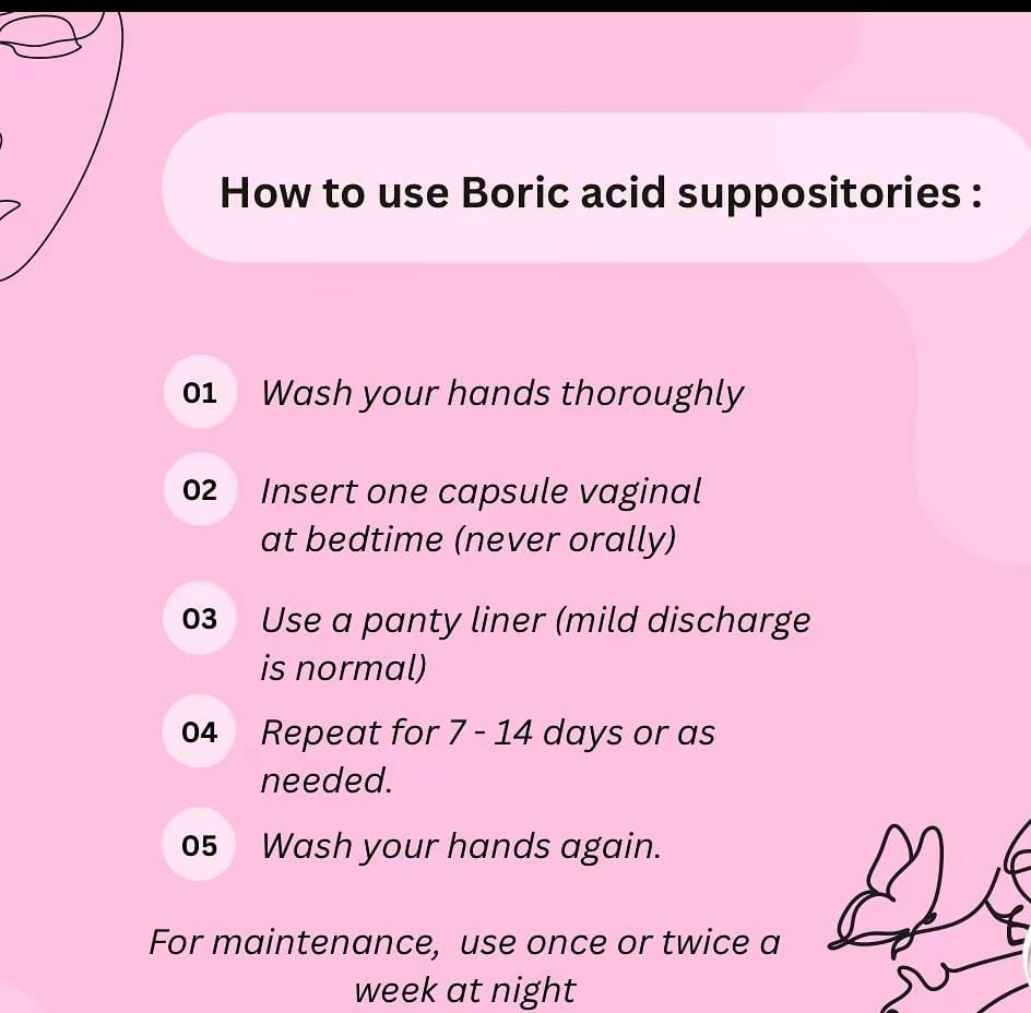 BORIC ACID VAGINAL CAPSULES – BALANCE PH, REMOVE ODOR & YEAST FOR FEMININE FRESHNESS