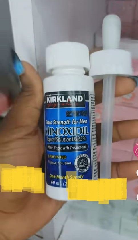 KIRKLAND MINOXIDIL 5% EXTRA STRENGTH HAIR REGROWTH SOLUTION – 1 MONTH SUPPLY + FREE DROPPER