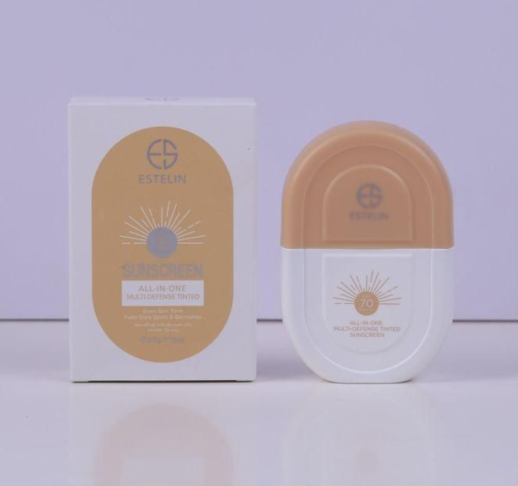 Estelin SPF 70 Tinted Sunscreen – No White Cast, Oil Control, For Oily Skin & Dark Spots